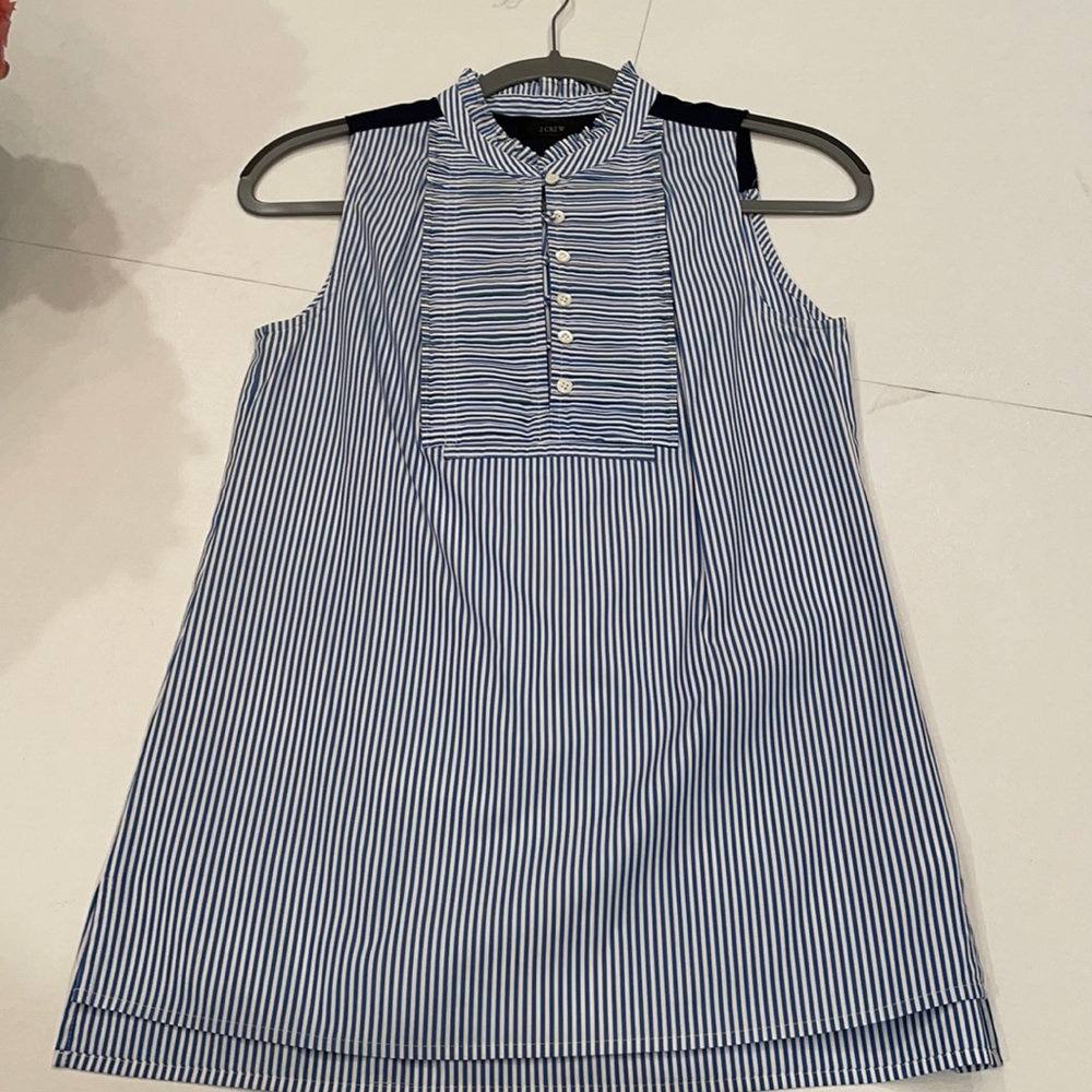 Jcrew pinstripe top